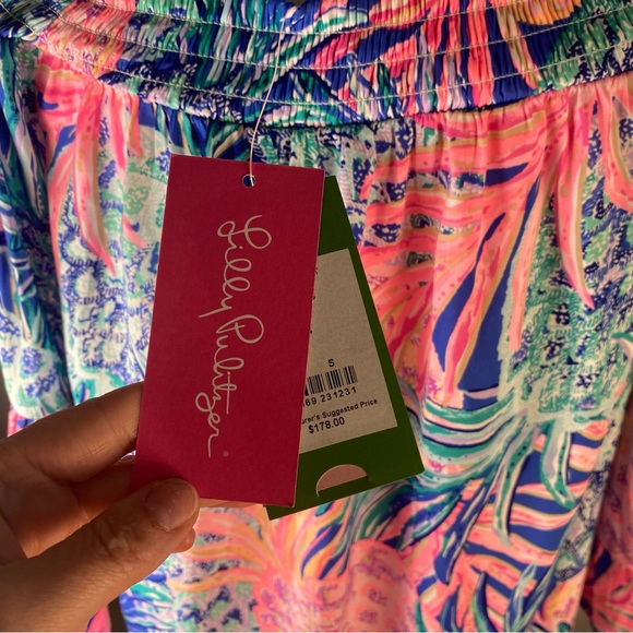 Lilly Pulitzer Tobyn Off-Shoulder Dress Tunic Gypsy Paradise Pineapple - Picture 10 of 10